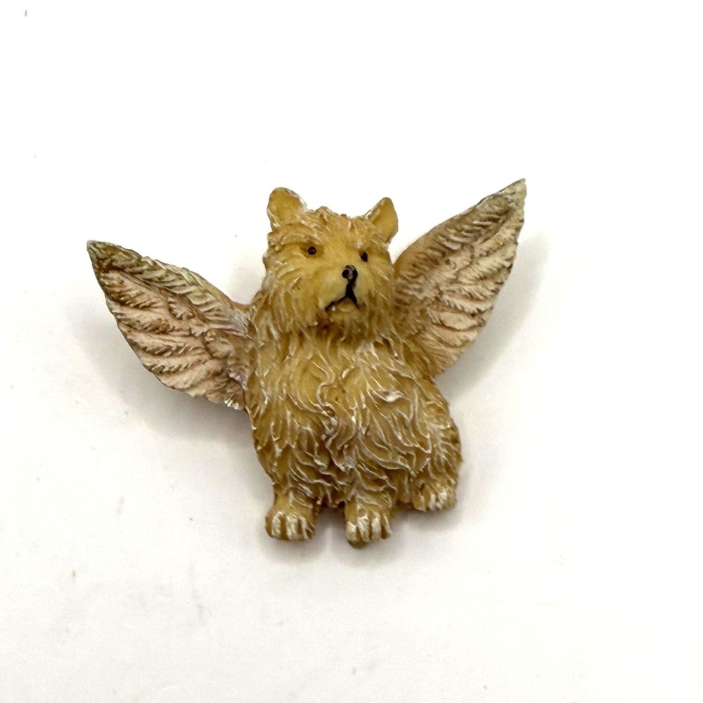 Vintage Angel Dog‎ Brooch – Memorial Statement Pin